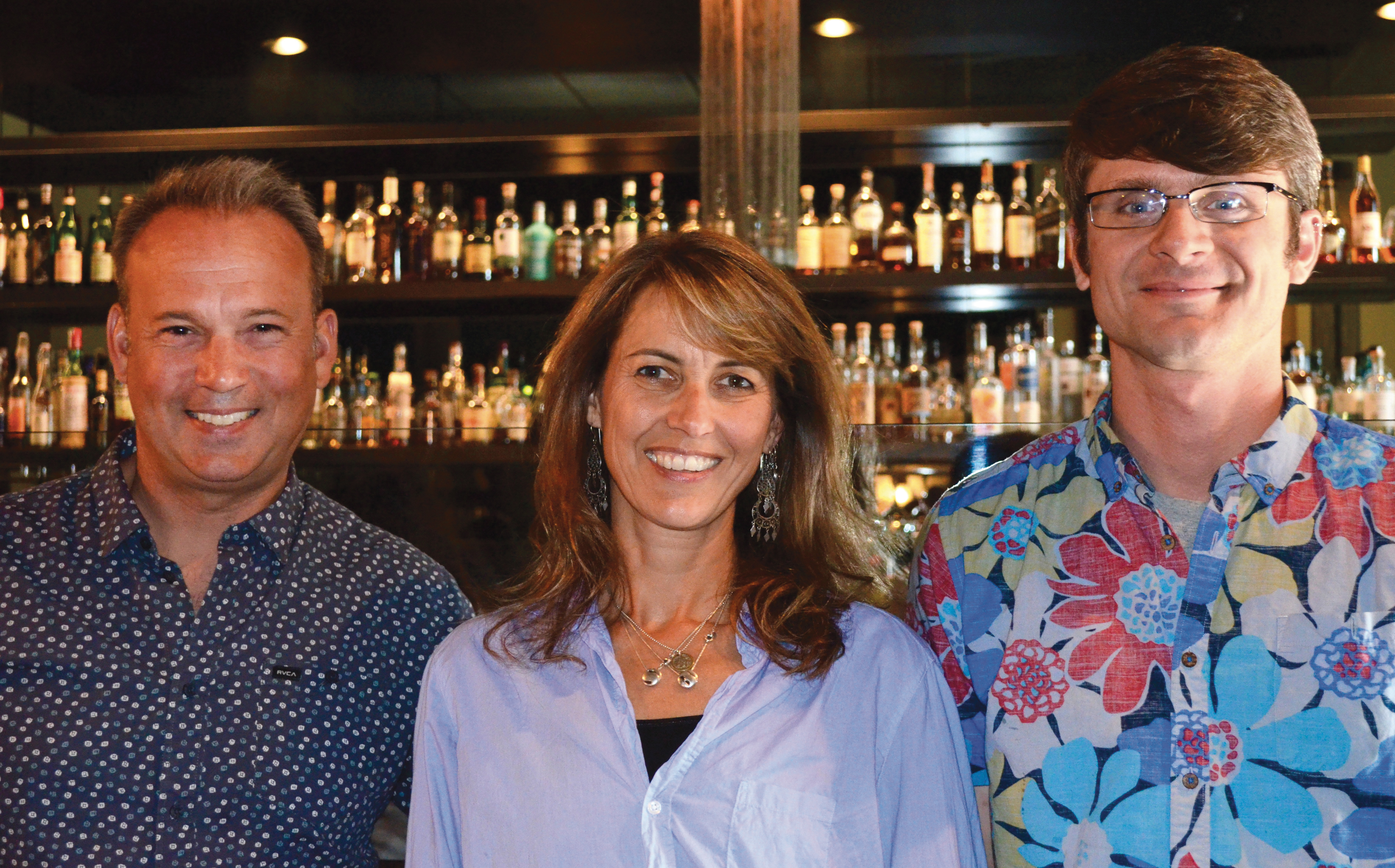 Owners Stewart and Carolyn Putney, and mixologist Brian Matulis of Timber & Salt in Redwood City.