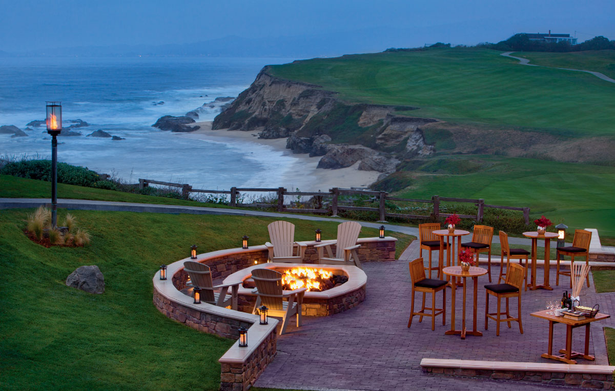 Fire pits at the St. Regis in Big Sur 