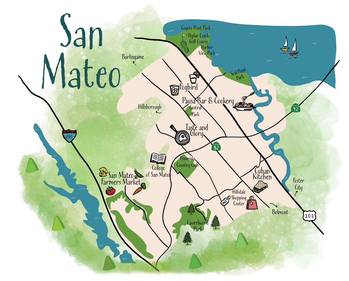 San Mateo illustration by Gooseberry Designs