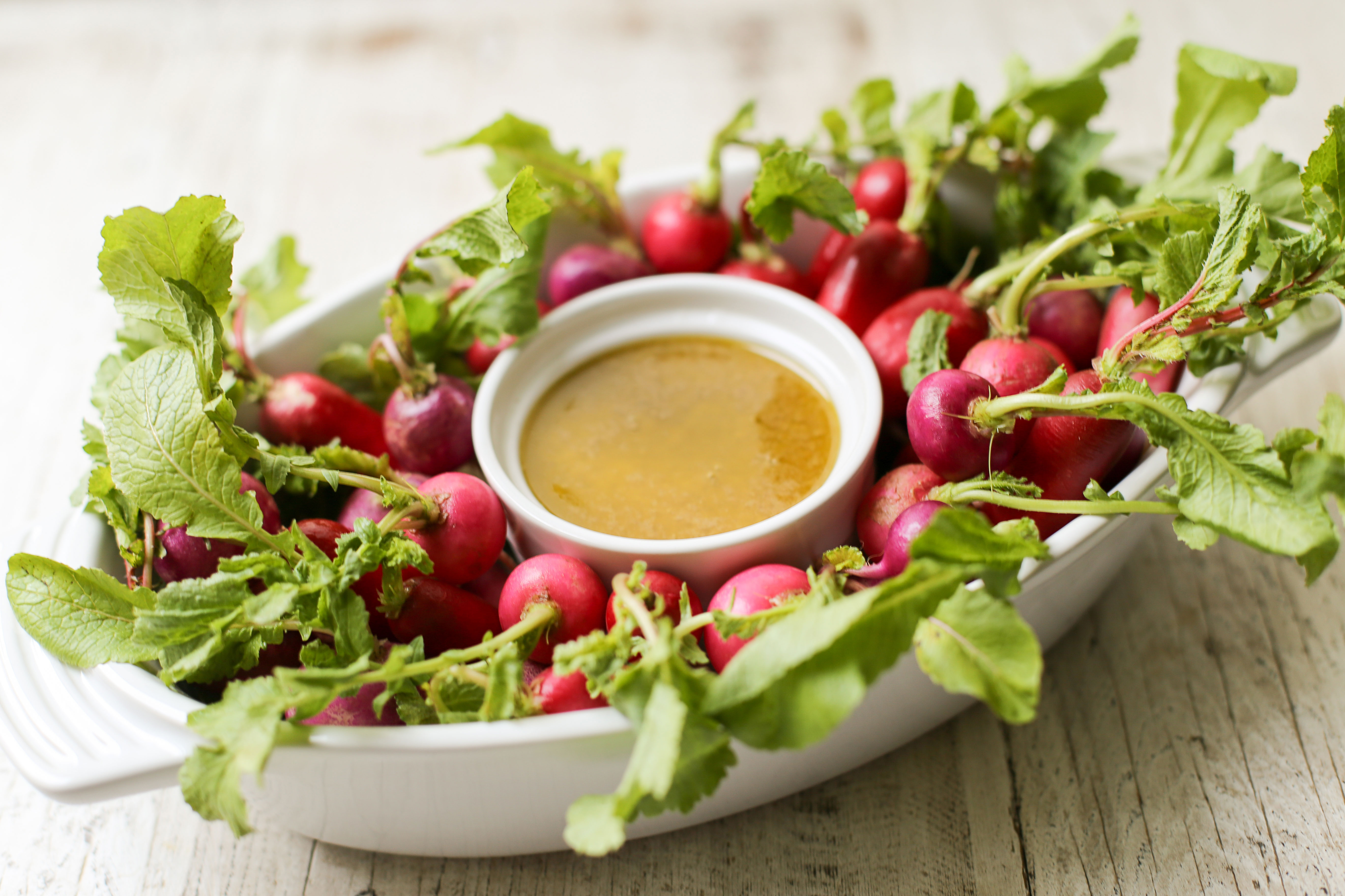 Sous Vide Bagna Cauda with Radishes
