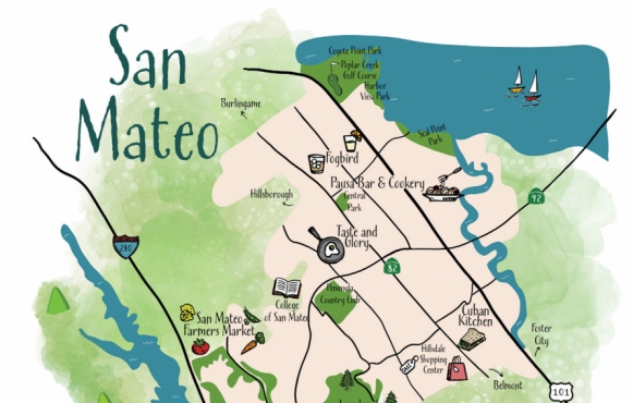 San Mateo illustration by Gooseberry Designs