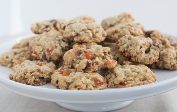 Gingered Oatmeal Cookies With Dates And Apricots
