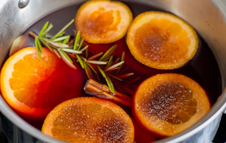Mulled Wine or Cider with Orange and Rosemary | Edible Silicon Valley